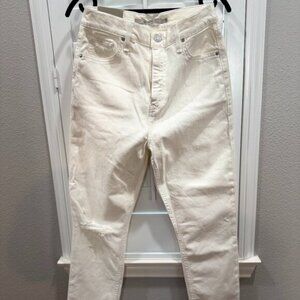 ! NWT Hudson White Harlow Ultra High-Rise Cigarette Ankle Jean !